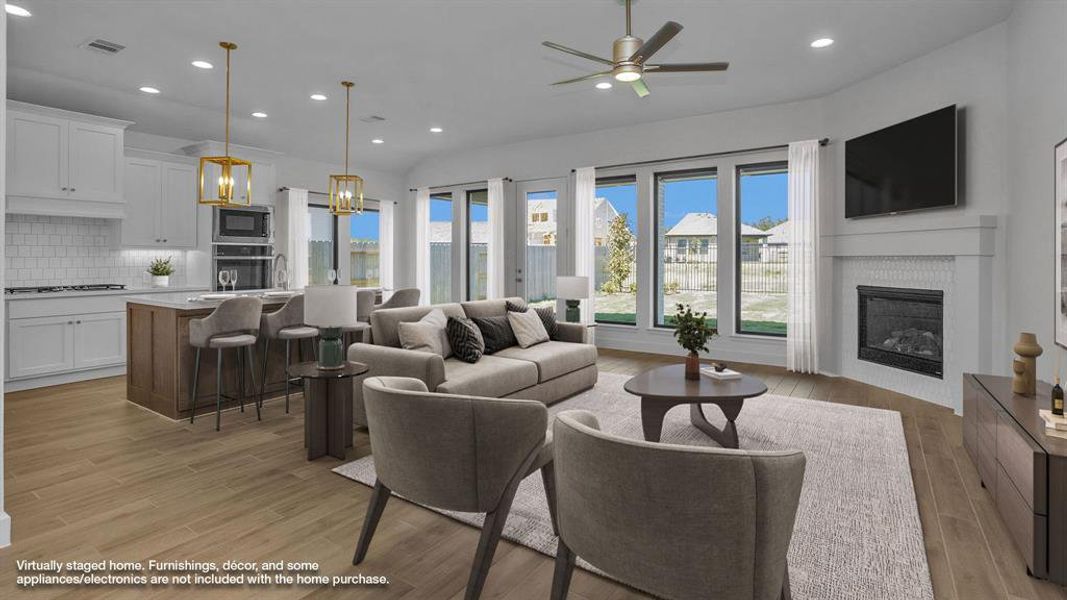 Furnished interior view inside a new home in Artavia 55' - Valencia, Conroe (Image 2). Furnished interior view inside a new home in Artavia 55' - Valencia, Conroe (Image 2).