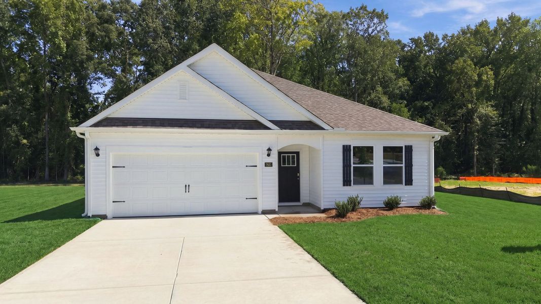 Front exterior of a new home in Villa Grande, Winterville, NC, highlighting curb appeal (Image 17).