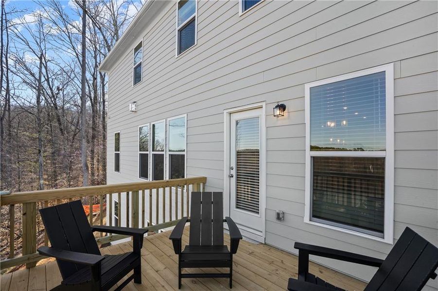 Exterior details and patio area of a home in Sierra Creek, Hoschton (Image 36).