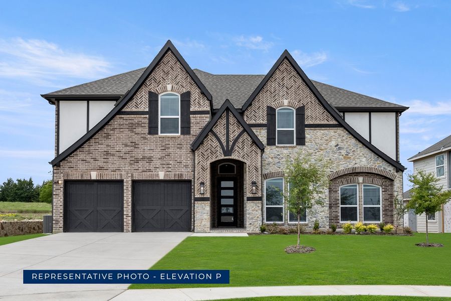 Representative exterior photo of a completed home built from the Brentwood 3F (w/Media) by First Texas Homes in The Bluffs, Celina, TX (Image 21). Representative exterior photo of a completed home built from the Brentwood 3F (w/Media) by First Texas Homes in The Bluffs, Celina, TX (Image 21).