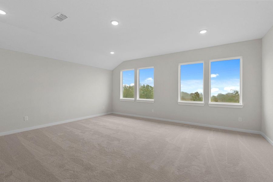 Plenty of windows in the upstairs gameroom.