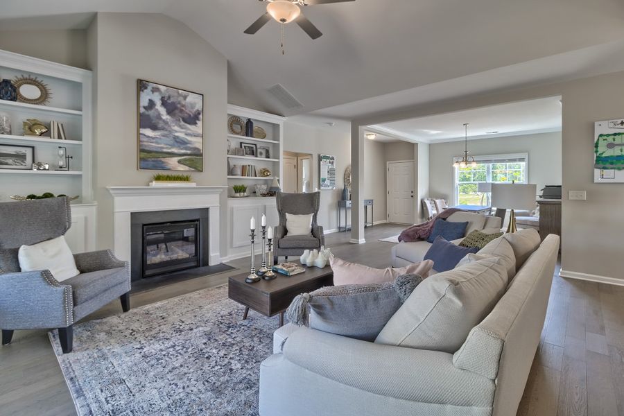 Representative furnished interior of a home built from the Wisteria II by Great Southern Homes in Briarfield, Conway (Image 12).