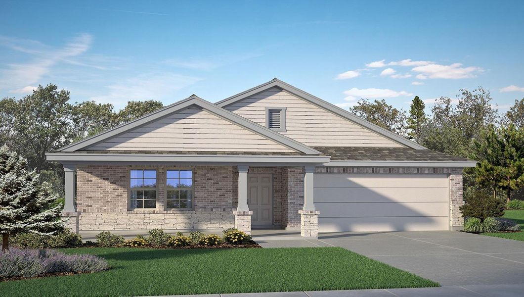 Representative exterior photo of a completed home built from the Dakota by D.R. Horton in Foxborough, Waco, TX (Image 2). Representative exterior photo of a completed home built from the Dakota by D.R. Horton in Foxborough, Waco, TX (Image 2).