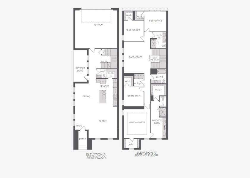 2D floor plan layout for the Giselle by Normandy Homes in Twin Creeks Watters, Allen, TX (Image 4). 2D floor plan layout for the Giselle by Normandy Homes in Twin Creeks Watters, Allen, TX (Image 4).