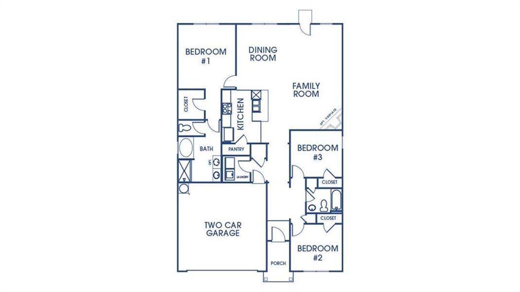 2D floor plan layout of this home in Champion's Run, Lithonia, GA (Image 2).
