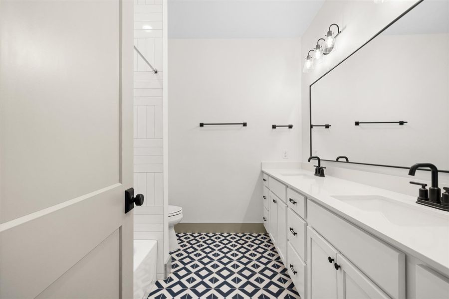 2nd full bath tub/shower combo with tile and quartz 2nd full bath tub/shower combo with tile and quartz