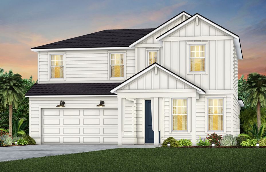 Front exterior of a home in the Murray Farms community, located in Middleburg, FL (Image 2).