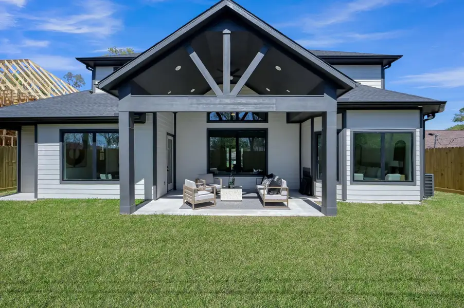 Exterior details and patio area of a home in , Houston (Image 3). Exterior details and patio area of a home in , Houston (Image 3).