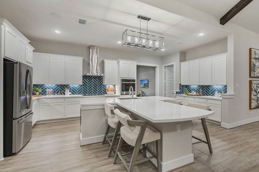 Representative furnished interior of a home built from the Gregory by Chesmar Homes in Potranco Oaks 100's, Castroville (Image 9).
