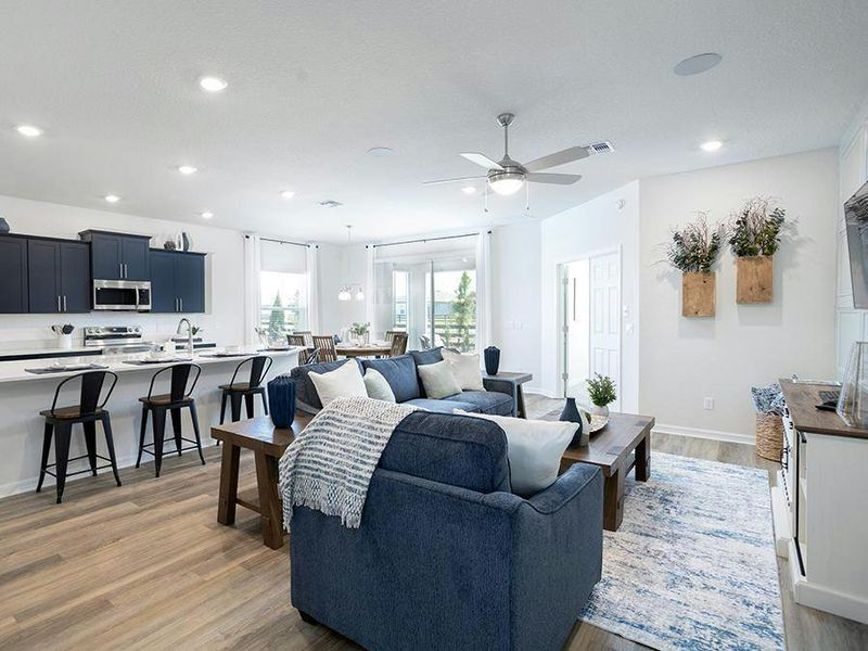 The expansive living space allows for flexible furniture layouts - Shelby II by Highland Homes