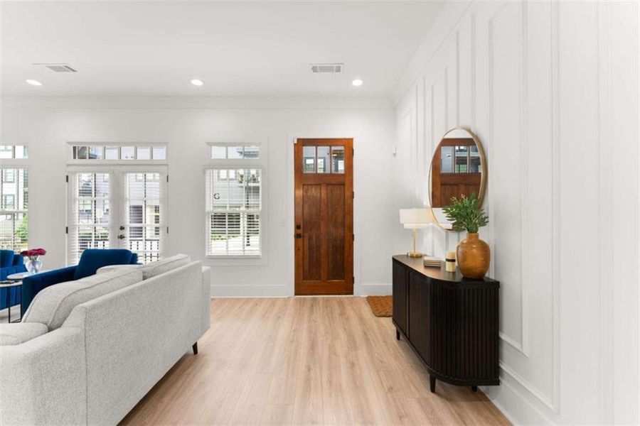 Furnished interior view inside a new home in Skyview On Broad, Sugar Hill (Image 47).