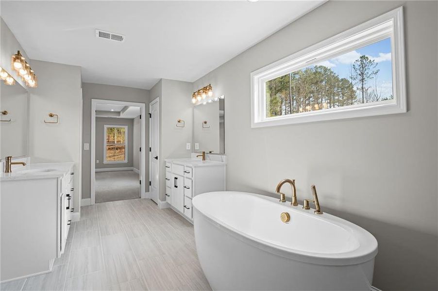 Furnished interior view inside a new home in Governor’s Preserve, Canton (Image 12).