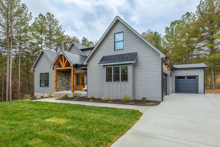 Front exterior of a new home in River Gorge Ranch, Guild, TN, highlighting curb appeal (Image 32).