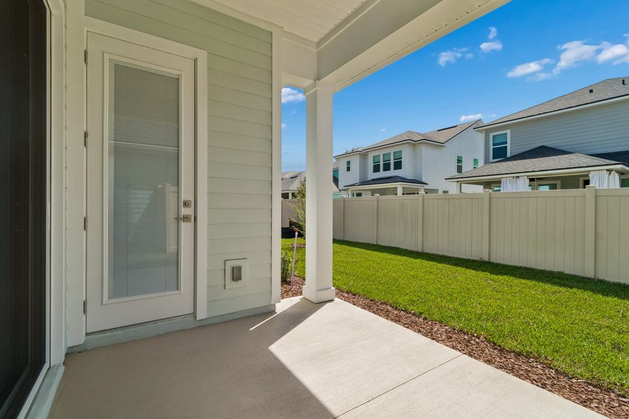 Exterior details and patio area of a home in Seabrook Village 40' Front Entry, Ponte Vedra (Image 4).