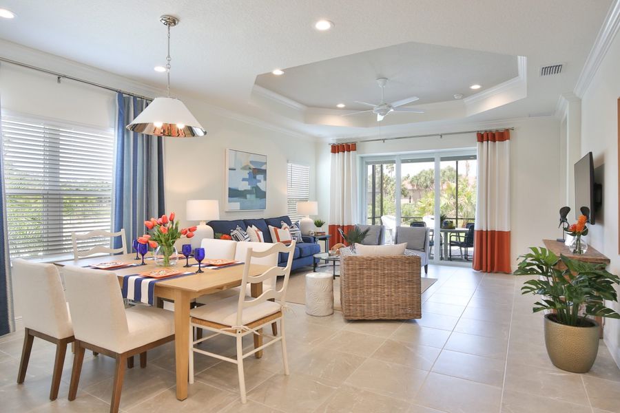 Representative furnished interior of a home built from the Sandcastle 2 by Neal Communities in Boca Royale Golf & Country Club at Wellen Park, Englewood (Image 10).