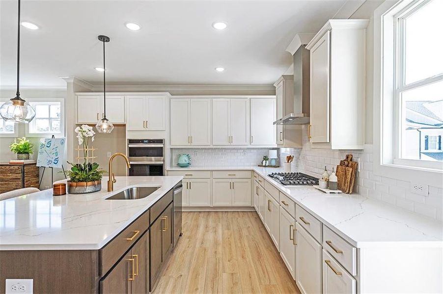Furnished interior view inside a new home in Holly Springs Town Center, Holly Springs (Image 10).