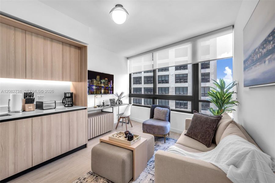 Furnished interior view inside a new home in , Miami (Image 13).