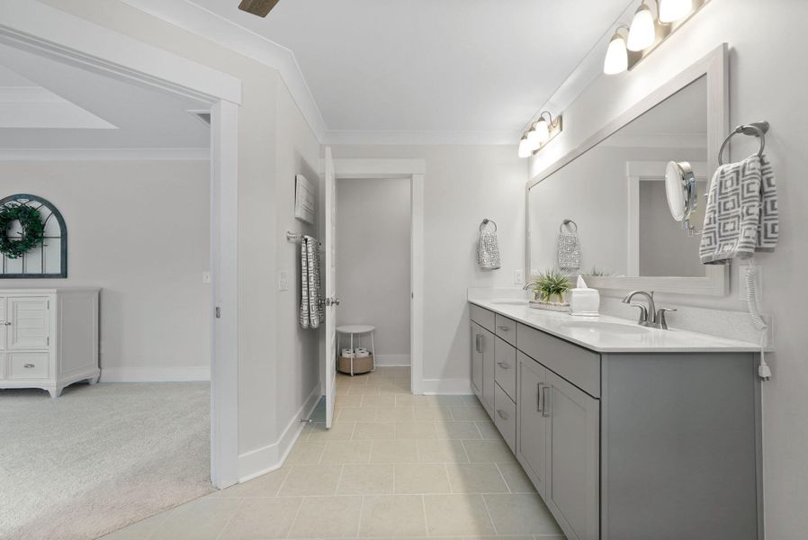 Furnished interior view inside a new home in Cordgrass Landing, Johns Island (Image 16).