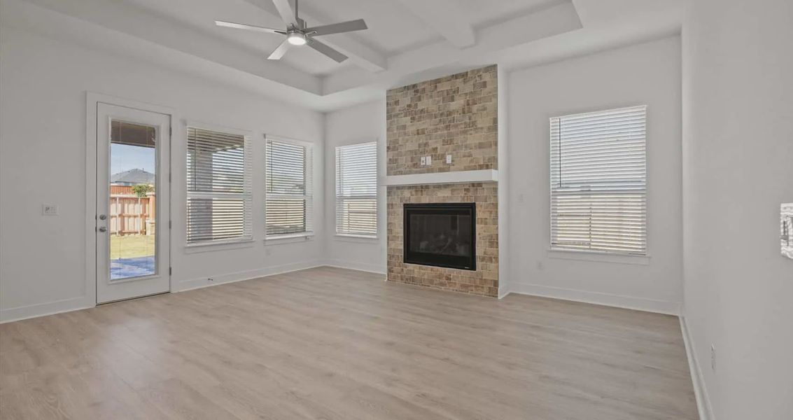 Representative unfurnished interior of a home built from the Samantha by Chesmar Homes in Village at Three Oaks, Seguin (Image 7).