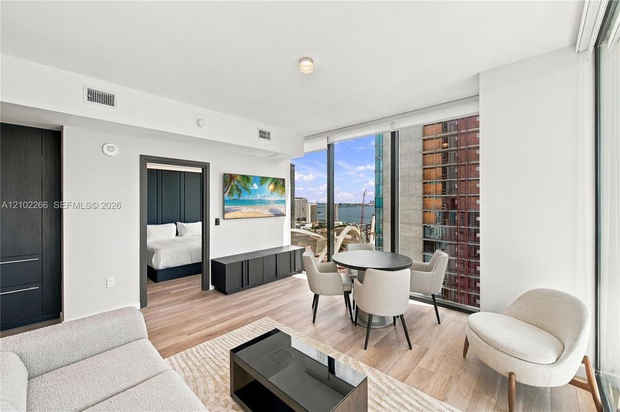 Furnished interior view inside a new home in , Miami (Image 9).