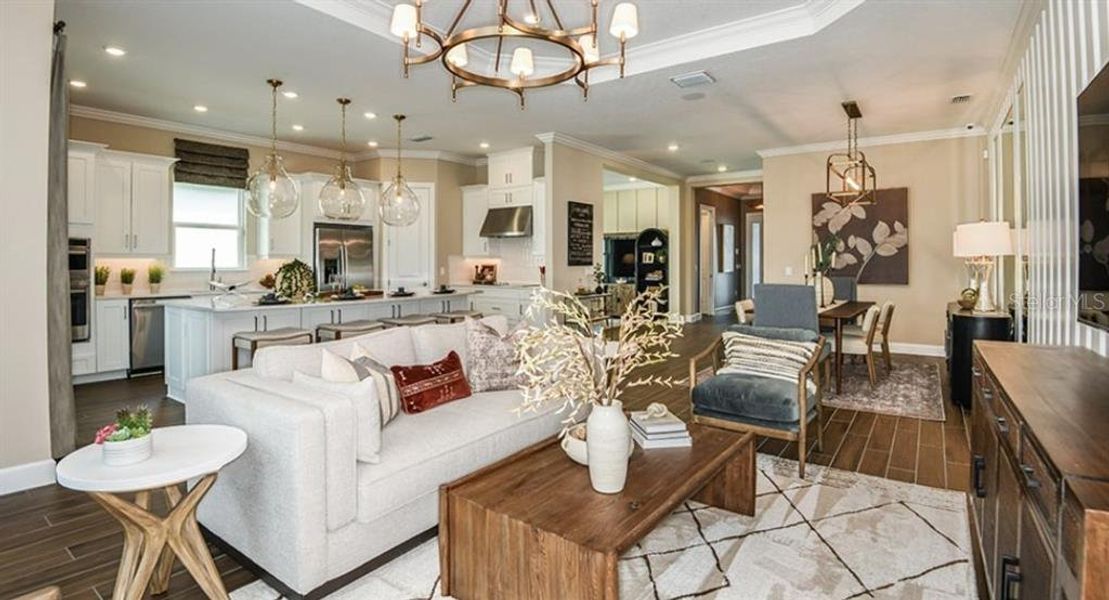 Furnished interior view inside a new home in Esplanade at Westview, Kissimmee (Image 4).