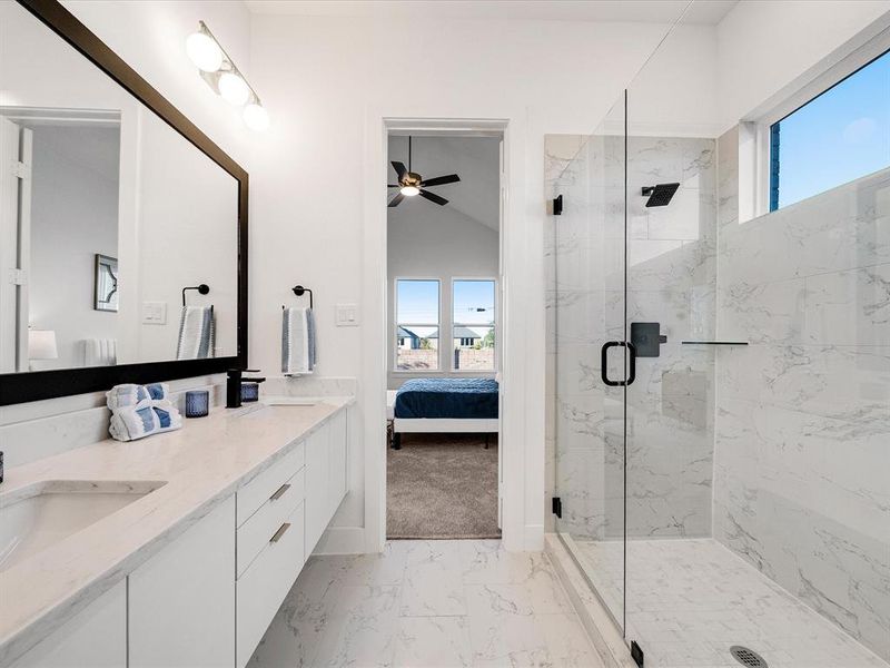 Furnished interior view inside a new home in Royal Court, Little Elm (Image 27).