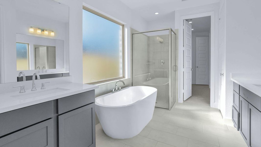 Furnished interior view inside a new home in Artavia 45', Conroe (Image 5).