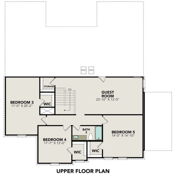 2D floor plan layout for the The Jennings G by Davidson Homes LLC in The Reserve at Potranco Oaks, Castroville, TX (Image 4).