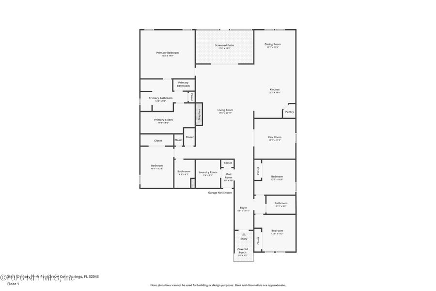 2D floor plan layout of this home in Granary Park, Green Cove Springs, FL (Image 6).
