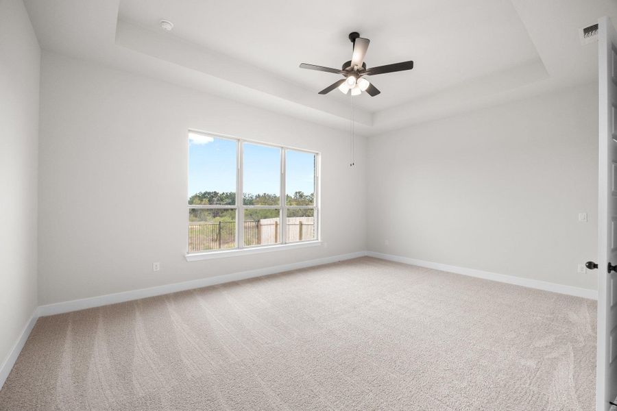 Spacious, unfurnished interior of a new home in Santa Rita Ranch - 60', Liberty Hill (Image 19). Spacious, unfurnished interior of a new home in Santa Rita Ranch - 60', Liberty Hill (Image 19).