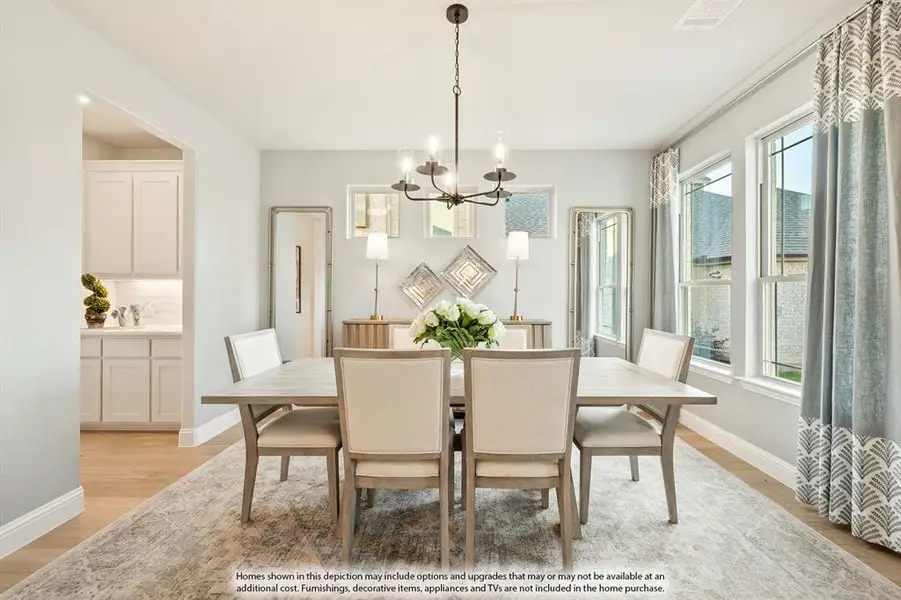 Furnished interior view inside a new home in Sunrise at Garden Valley, Waxahachie (Image 8).