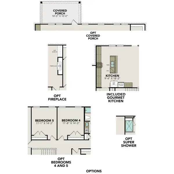 2D floor plan layout for the The Ashford F by Davidson Homes LLC in Potranco Oaks, Castroville, TX (Image 5). 2D floor plan layout for the The Ashford F by Davidson Homes LLC in Potranco Oaks, Castroville, TX (Image 5).