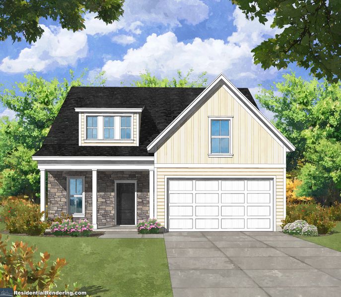 Representative exterior photo of a completed home built from the Morgan by Center Park Homes in Sweetbay Cove, Summerville, SC (Image 8). Representative exterior photo of a completed home built from the Morgan by Center Park Homes in Sweetbay Cove, Summerville, SC (Image 8).