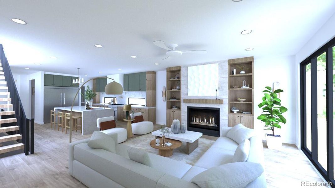 Furnished interior view inside a new home in , Denver (Image 26).