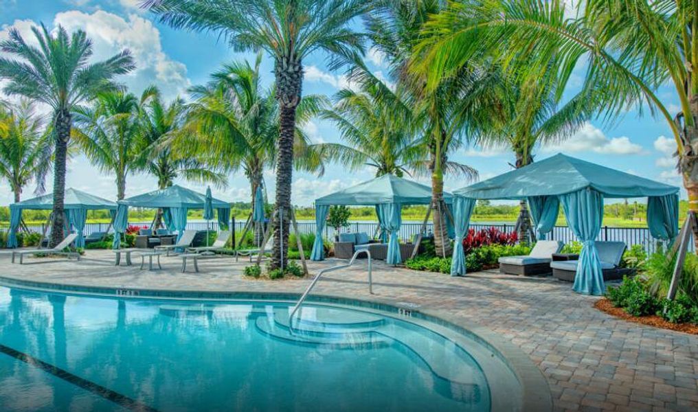 Relaxing Poolside Cabanas Relaxing Poolside Cabanas