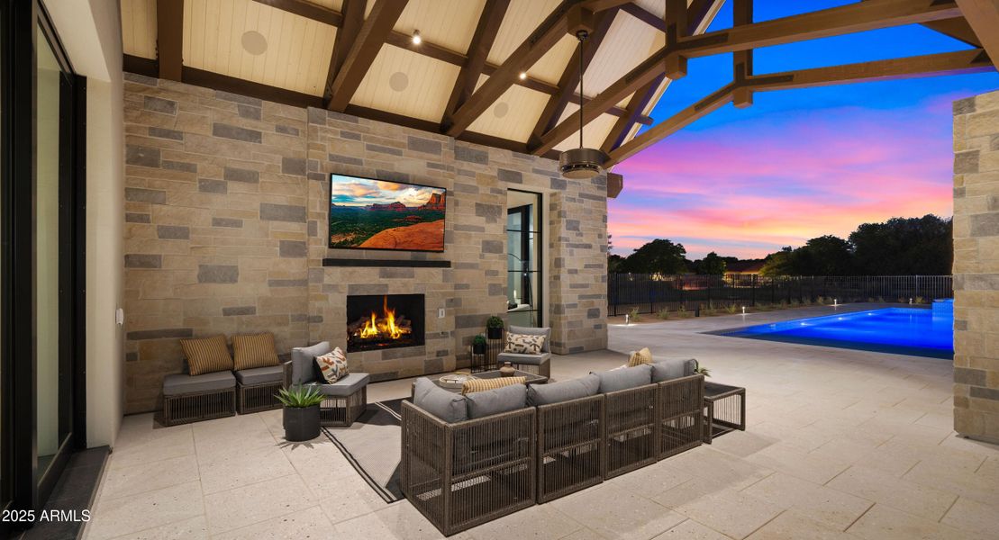 Outdoor backyard patio