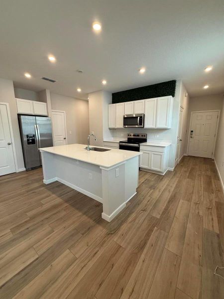 Kitchen View To Front Door