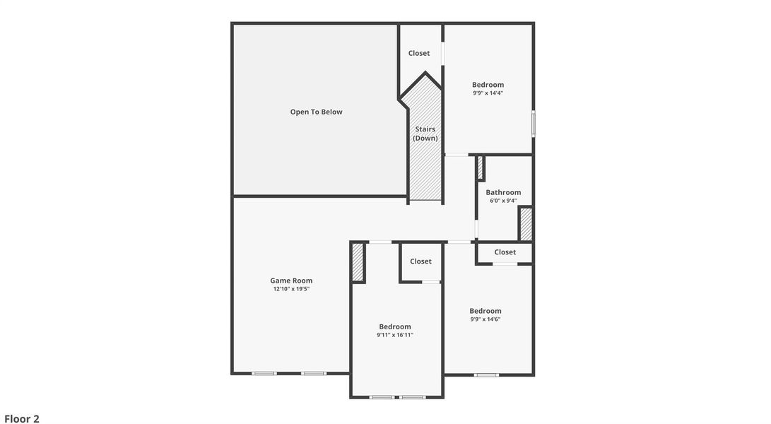 2D floor plan layout of this home in Massey Oaks, Pearland, TX (Image 5).