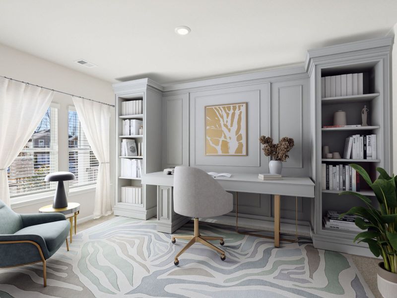 Furnished interior view inside a new home in Westmont Preserve, Powder Springs (Image 3).