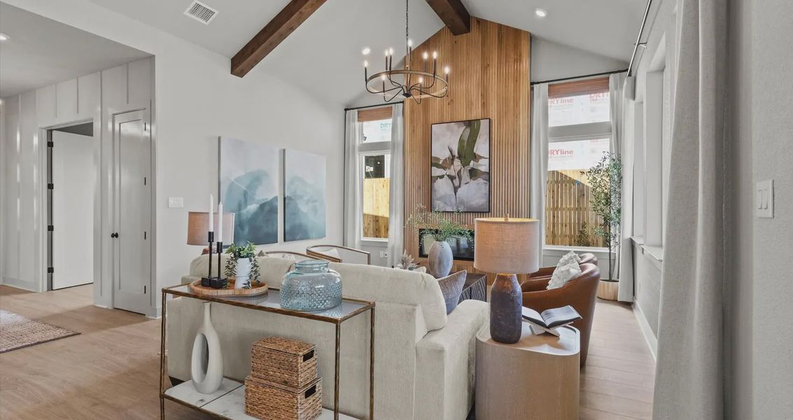 Representative furnished interior of a home built from the Malia by Chesmar Homes in Gregg Ranch, Marble Falls (Image 9).
