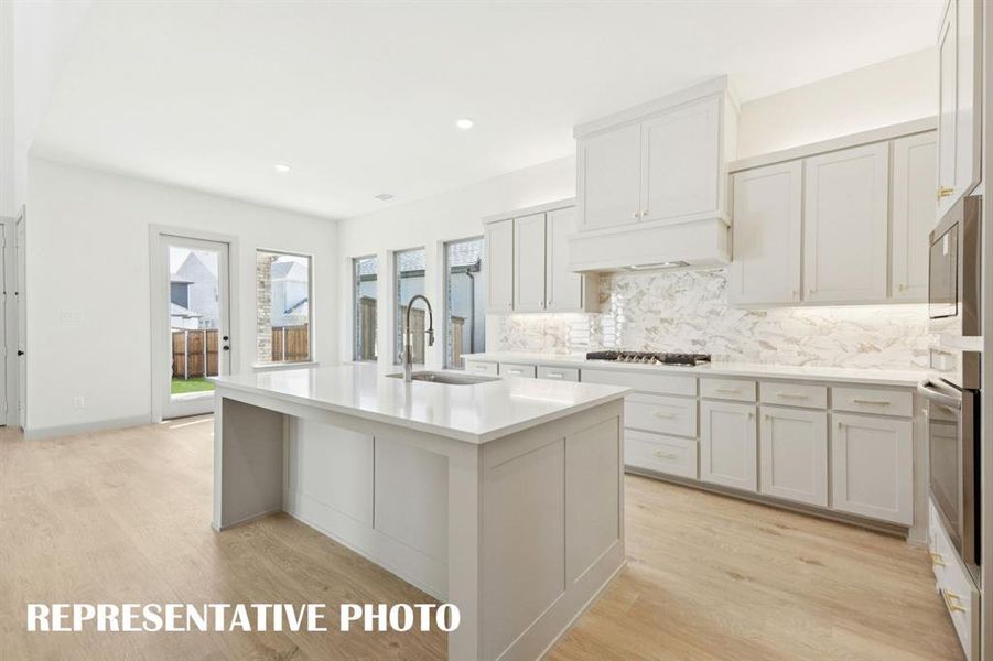 There is no shortage of storage, prep space or style in this over the top, chef inspired kitchen! REPRESENTATIVE PHOTO There is no shortage of storage, prep space or style in this over the top, chef inspired kitchen! REPRESENTATIVE PHOTO