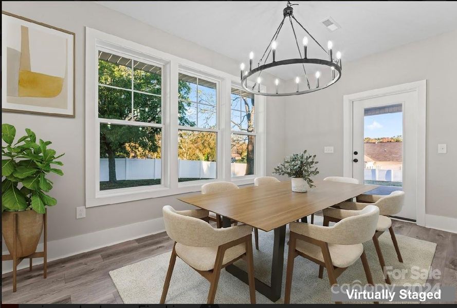 Virtually staged Dining Area