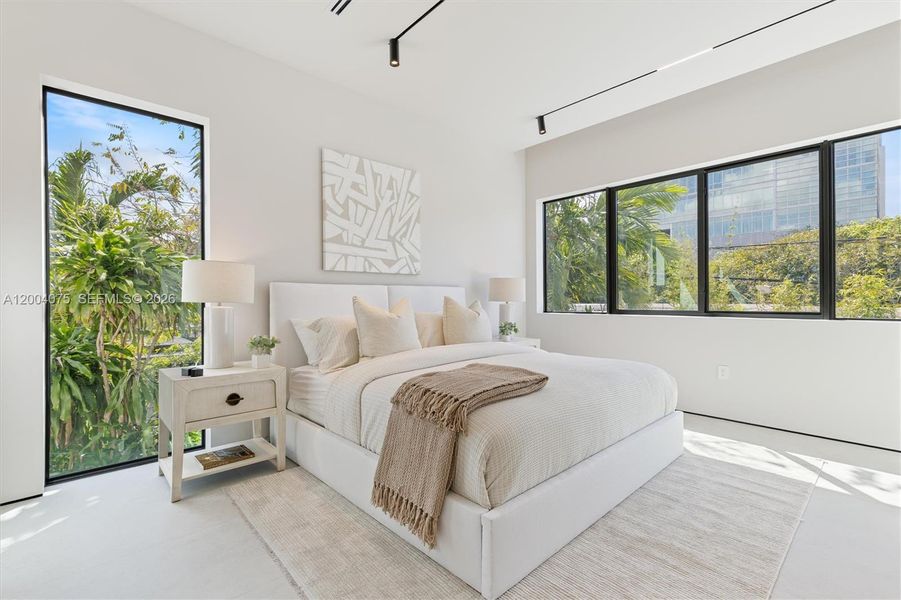 Furnished interior view inside a new home in , Miami (Image 15).