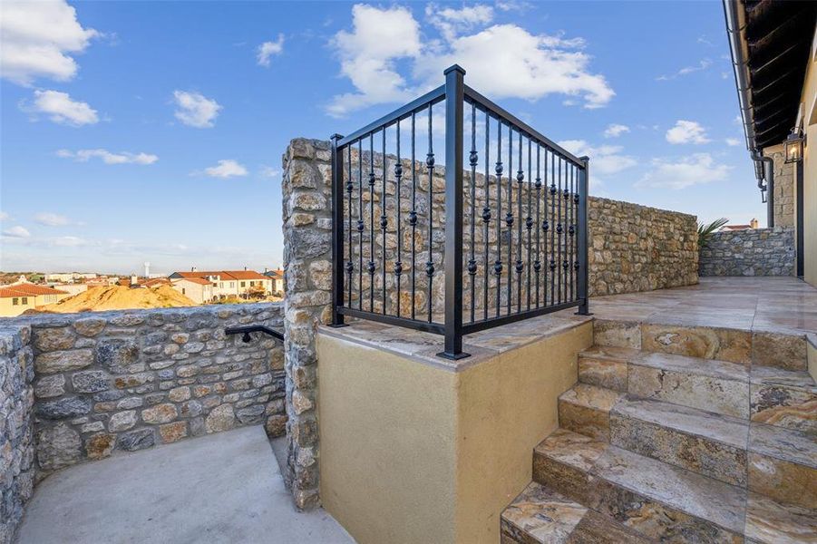 Exterior details and patio area of a home in , Westlake (Image 28).