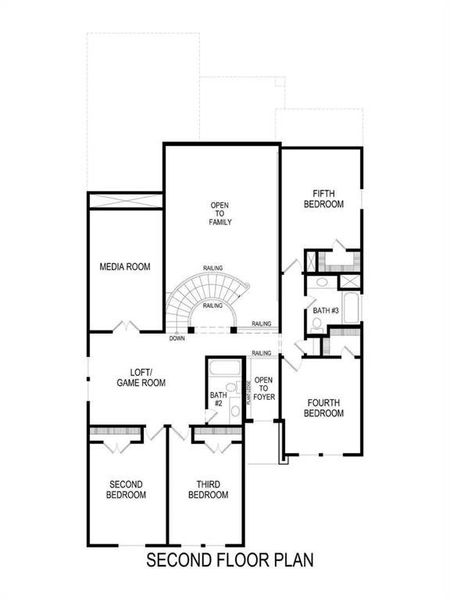 Princeton 2F-EW Second Floor Plan Princeton 2F-EW Second Floor Plan