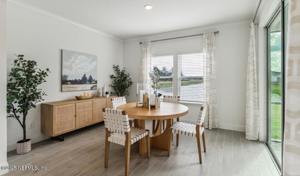 Furnished interior view inside a new home in Silver Meadows at SilverLeaf: Silver Meadows 60s, St. Augustine (Image 11).