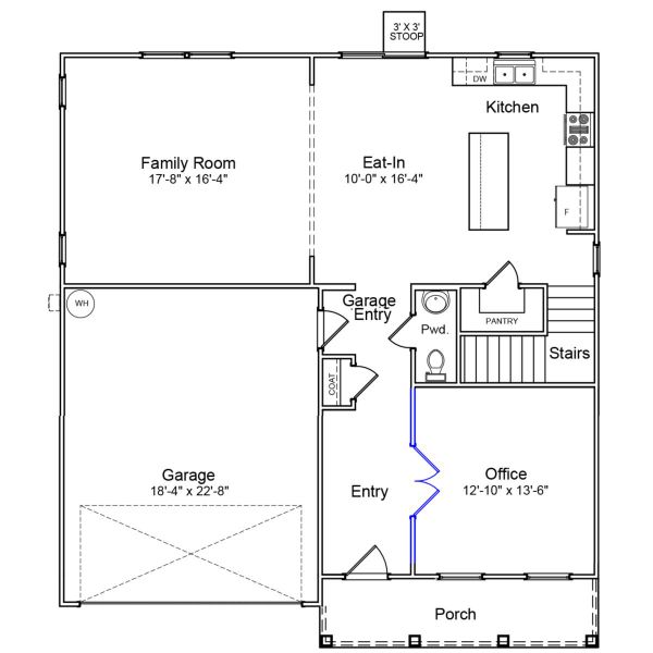 2D floor plan layout of this home in Winston Ridge, Youngsville, NC (Image 2). 2D floor plan layout of this home in Winston Ridge, Youngsville, NC (Image 2).