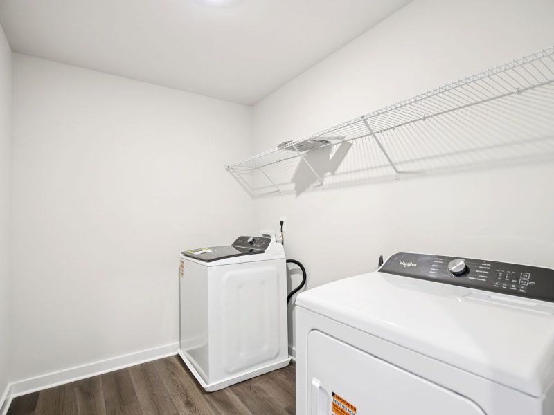 Every home includes a washer and dryer.