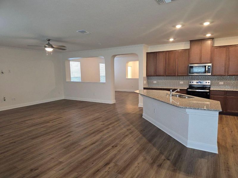 Furnished interior view inside a new home in McKinney Crossing, Austin (Image 8). Furnished interior view inside a new home in McKinney Crossing, Austin (Image 8).