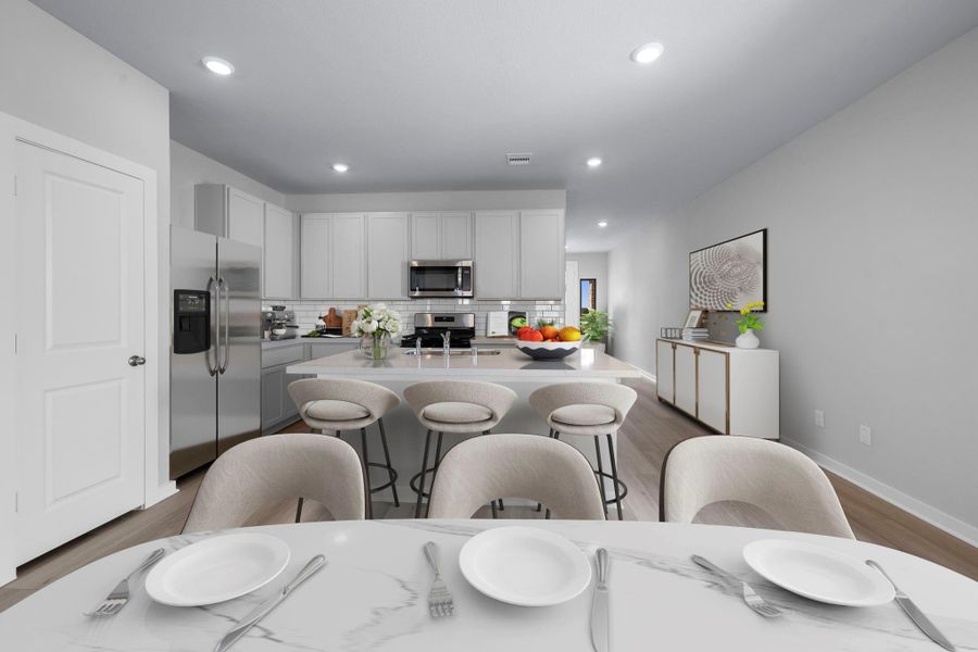 Furnished interior view inside a new home in Westridge Cove, Conroe (Image 6).